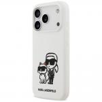 Carcasa Karl Lagerfeld Silicone KC Sketch Logo cu MagSafe compatibila cu iPhone 17 Pro, Alb 3 - lerato.ro