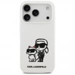 Carcasa Karl Lagerfeld Silicone KC Sketch Logo cu MagSafe compatibila cu iPhone 17 Pro, Alb 2 - lerato.ro