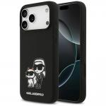 Carcasa Karl Lagerfeld Silicone KC Sketch Logo cu MagSafe compatibila cu iPhone 17 Pro Max, Negru 4 - lerato.ro