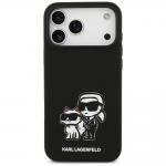 Carcasa Karl Lagerfeld Silicone KC Sketch Logo cu MagSafe compatibila cu iPhone 17 Pro Max, Negru 2 - lerato.ro