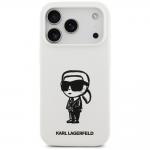 Carcasa Karl Lagerfeld Silicone Karl Sketch Logo cu MagSafe compatibila cu iPhone 17 Pro, Alb 2 - lerato.ro