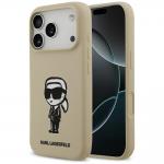 Carcasa Karl Lagerfeld Silicone Karl Sketch Logo cu MagSafe compatibila cu iPhone 17 Pro, Maro 4 - lerato.ro