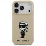 Carcasa Karl Lagerfeld Silicone Karl Sketch Logo cu MagSafe compatibila cu iPhone 17 Pro, Maro 2 - lerato.ro