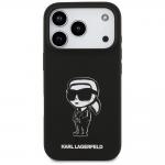 Carcasa Karl Lagerfeld Silicone Karl Sketch Logo cu MagSafe compatibila cu iPhone 17 Pro, Negru 2 - lerato.ro
