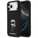 Carcasa Karl Lagerfeld Silicone Karl Sketch Logo cu MagSafe compatibila cu iPhone 17 Pro Max, Negru 4 - lerato.ro