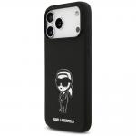 Carcasa Karl Lagerfeld Silicone Karl Sketch Logo cu MagSafe compatibila cu iPhone 17 Pro Max, Negru 3 - lerato.ro