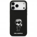 Carcasa Karl Lagerfeld Silicone Karl Sketch Logo cu MagSafe compatibila cu iPhone 17 Pro Max, Negru 2 - lerato.ro