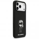 Carcasa Karl Lagerfeld Silicone Karl Sketch Logo cu MagSafe compatibila cu iPhone 17 Pro Max, Negru 5 - lerato.ro