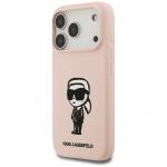 Carcasa Karl Lagerfeld Silicone Karl Sketch Logo cu MagSafe compatibila cu iPhone 17 Pro Max, Roz 3 - lerato.ro