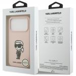 Carcasa Karl Lagerfeld Silicone Karl Sketch Logo cu MagSafe compatibila cu iPhone 17 Pro Max, Roz 9 - lerato.ro