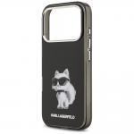 Carcasa Karl Lagerfeld IML Aquarelle Choupette Logo cu MagSafe compatibila cu iPhone 17 Pro, Negru 7 - lerato.ro