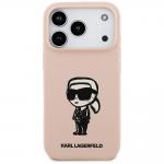 Carcasa Karl Lagerfeld Silicone Karl Sketch Logo cu MagSafe compatibila cu iPhone 17 Pro, Roz 2 - lerato.ro