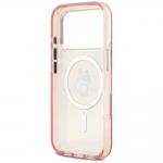 Carcasa Karl Lagerfeld IML Choupette Sketch Logo cu MagSafe compatibila cu iPhone 17 Pro, Roz 8 - lerato.ro