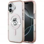 Carcasa Karl Lagerfeld IML Choupette Sketch Logo cu MagSafe compatibila cu iPhone 17, Roz 4 - lerato.ro