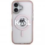 Carcasa Karl Lagerfeld IML Choupette Sketch Logo cu MagSafe compatibila cu iPhone 17, Roz 2 - lerato.ro