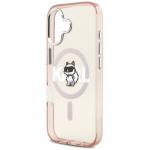 Carcasa Karl Lagerfeld IML Choupette Sketch Logo cu MagSafe compatibila cu iPhone 17, Roz 7 - lerato.ro