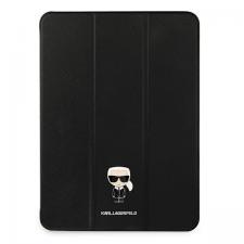 Husa Karl Lagerfeld Saffiano Ikonic Karl compatibila cu iPad Pro 12.9 inch 2021, Negru