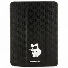 Husa Karl Lagerfeld Saffiano Monogram Choupette compatibila cu iPad 10.9 inch 2022, Negru