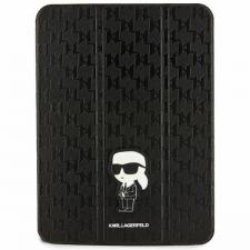 Husa Karl Lagerfeld Saffiano Monogram Ikonik compatibila cu iPad 10.9 inch 2022, Negru