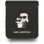 Carcasa Karl Lagerfeld Saffiano Karl and Choupette Pins cu MagSafe compatibila cu Samsung Galaxy Z Flip 7, Negru 6 - lerato.ro