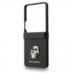 Carcasa Karl Lagerfeld Saffiano Karl and Choupette Pins cu MagSafe compatibila cu Samsung Galaxy Z Flip 7, Negru 7 - lerato.ro
