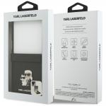 Carcasa Karl Lagerfeld Saffiano Karl and Choupette Pins cu MagSafe compatibila cu Samsung Galaxy Z Flip 7, Negru 9 - lerato.ro