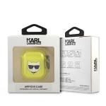 Carcasa Karl Lagerfeld Choupette Head compatibila cu Apple AirPods 1 / 2, Galben 5 - lerato.ro
