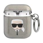 Carcasa Karl Lagerfeld Karl Head compatibila cu Apple AirPods 1 / 2, Negru 2 - lerato.ro