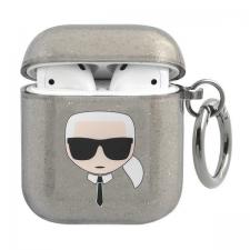 Karl Lagerfeld Style, Carcasa Karl Lagerfeld Karl Head compatibila cu Apple AirPods 1 / 2, Negru, lerato.ro