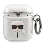 Carcasa Karl Lagerfeld Karl Head compatibila cu Apple AirPods 1 / 2, Silver 2 - lerato.ro