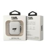 Carcasa Karl Lagerfeld Silicone Choupette Head 3D compatibila cu Apple AirPods 1 / 2, Alb 4 - lerato.ro