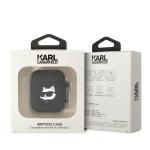 Carcasa Karl Lagerfeld Silicone Choupette Head 3D compatibila cu Apple AirPods 1 / 2, Negru 4 - lerato.ro