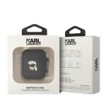 Carcasa Karl Lagerfeld Silicone Karl Head 3D compatibila cu Apple AirPods 1 / 2, Negru 4 - lerato.ro