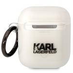 Carcasa Karl Lagerfeld Ikonik Choupette compatibila cu Apple AirPods 1 / 2, Transparent 3 - lerato.ro