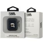 Carcasa Karl Lagerfeld Monogram Karl and Choupette Head compatibila cu Apple AirPods 1 / 2, Negru 4 - lerato.ro