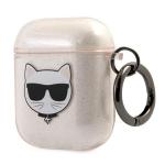 Carcasa Karl Lagerfeld Glitter Choupette compatibila cu Apple AirPods 1 / 2, Gold 4 - lerato.ro