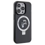 Carcasa Karl Lagerfeld Ring Stand Karl and Choupette cu MagSafe compatibila cu iPhone 14 Pro, Negru 5 - lerato.ro