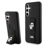 Carcasa Karl Lagerfeld Gripstand Saffiano Karl and Choupette Pins cu MagSafe compatibila cu Samsung Galaxy S23 FE, Negru 4 - lerato.ro