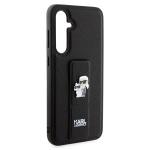 Carcasa Karl Lagerfeld Gripstand Saffiano Karl and Choupette Pins cu MagSafe compatibila cu Samsung Galaxy S23 FE, Negru 5 - lerato.ro