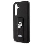 Carcasa Karl Lagerfeld Gripstand Saffiano Karl and Choupette Pins cu MagSafe compatibila cu Samsung Galaxy S23 FE, Negru 6 - lerato.ro