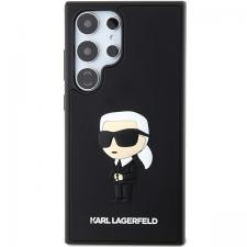Carcasa Karl Lagerfeld 3D Rubber Ikonik compatibila cu Samsung Galaxy S24 Ultra, Negru