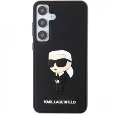 Carcasa Karl Lagerfeld 3D Rubber Ikonik compatibila cu Samsung Galaxy S24 Plus, Negru