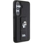 Carcasa Karl Lagerfeld Gripstand Saffiano Karl and Choupette Pins cu MagSafe compatibila cu Samsung Galaxy S24 Plus, Negru 5 - lerato.ro