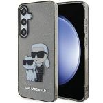 Carcasa Karl Lagerfeld IML Glitter Karl and Choupette compatibila cu Samsung Galaxy S24 Plus, Negru 4 - lerato.ro