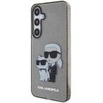 Carcasa Karl Lagerfeld IML Glitter Karl and Choupette compatibila cu Samsung Galaxy S24 Plus, Negru 3 - lerato.ro