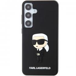 Carcasa Karl Lagerfeld 3D Rubber Ikonik compatibila cu Samsung Galaxy S24, Negru
