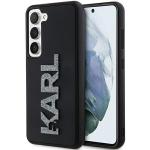 Carcasa Karl Lagerfeld 3D Rubber Glitter Logo compatibila cu Samsung Galaxy S23 Plus, Negru 4 - lerato.ro