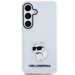 Carcasa Karl Lagerfeld IML Karl and Choupette compatibila cu Samsung Galaxy S24, Transparent 2 - lerato.ro