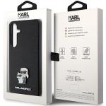 Carcasa Karl Lagerfeld Saffiano Karl and Choupette Metal Pin compatibila cu Samsung Galaxy S24, Negru 9 - lerato.ro