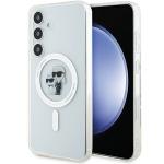 Carcasa Karl Lagerfeld Karl and Choupette Glitter cu Magsafe compatibila cu Samsung Galaxy S24, Transparent 4 - lerato.ro
